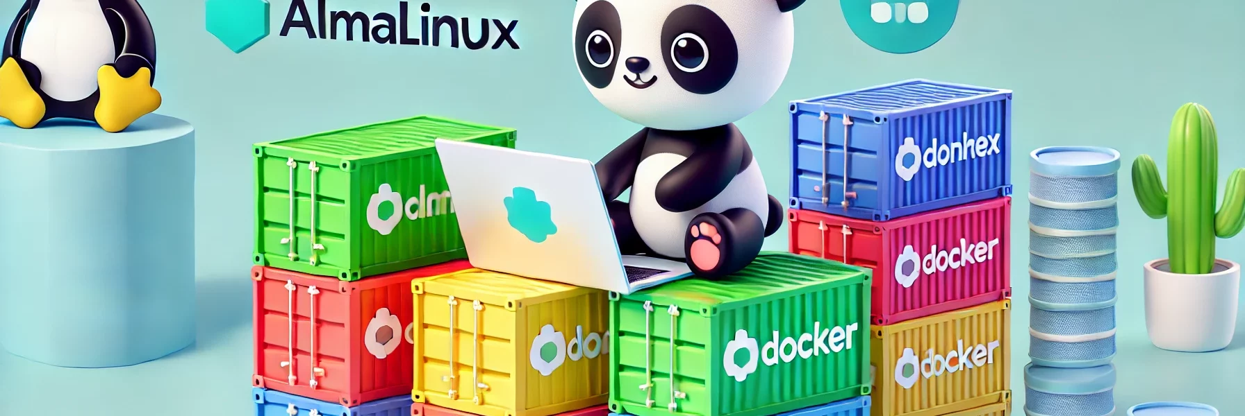 Panda installant docker sur almalinux